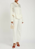 Stella Mccartney Peplum Satin-crepe Shirt Cream