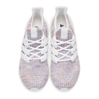 adidas Originals White and Multicolor UltraBoost Sneakers