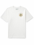Casablanca - Joyaux D’Afrique Tennis Club Logo-Print Organic Cotton-Jersey T-Shirt - White