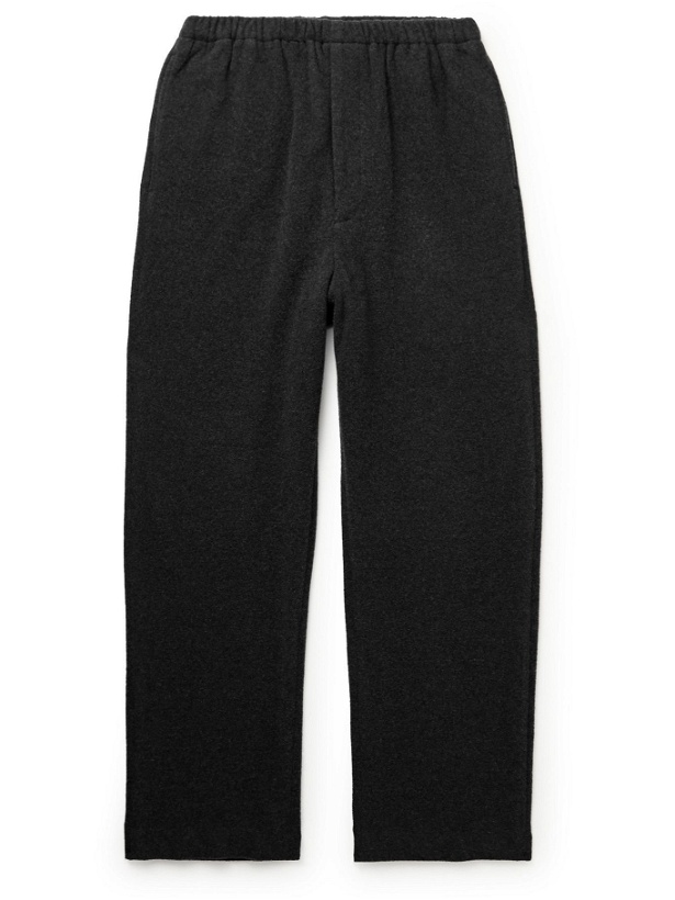 Photo: Auralee - Brushed Wool-Blend Jersey Trousers - Gray
