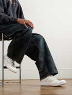 Balenciaga - Hamptons Logo-Appliquéd Distressed Leather Sneakers - White