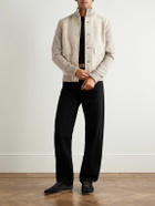 Incotex - Zanone Virgin Wool-Trimmed Suede Jacket - Brown