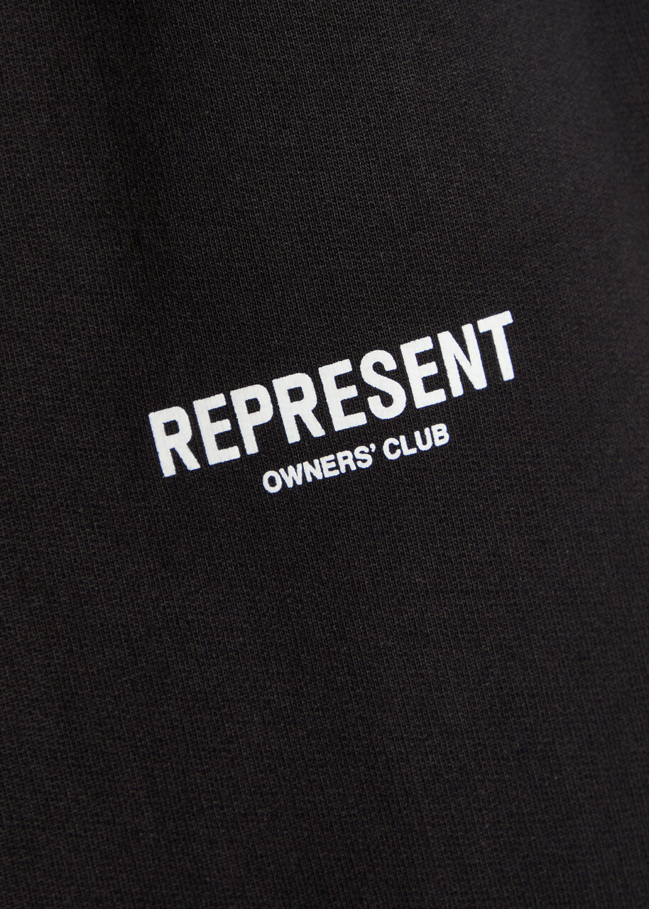 Represent Owners Club Logo-print Cotton Sweatpants Black