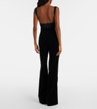 Costarellos Cotton velvet wide-leg pants