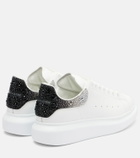 McQueen Oversized embellished leather sneakers