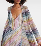 Missoni Zig Zag metallic knit cardigan