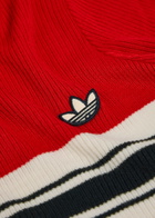Adidas X Wales Bonner Stripe-intarsia Knit Cardigan Red