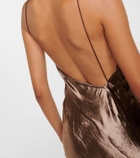The Sei One-shoulder silk velvet gown
