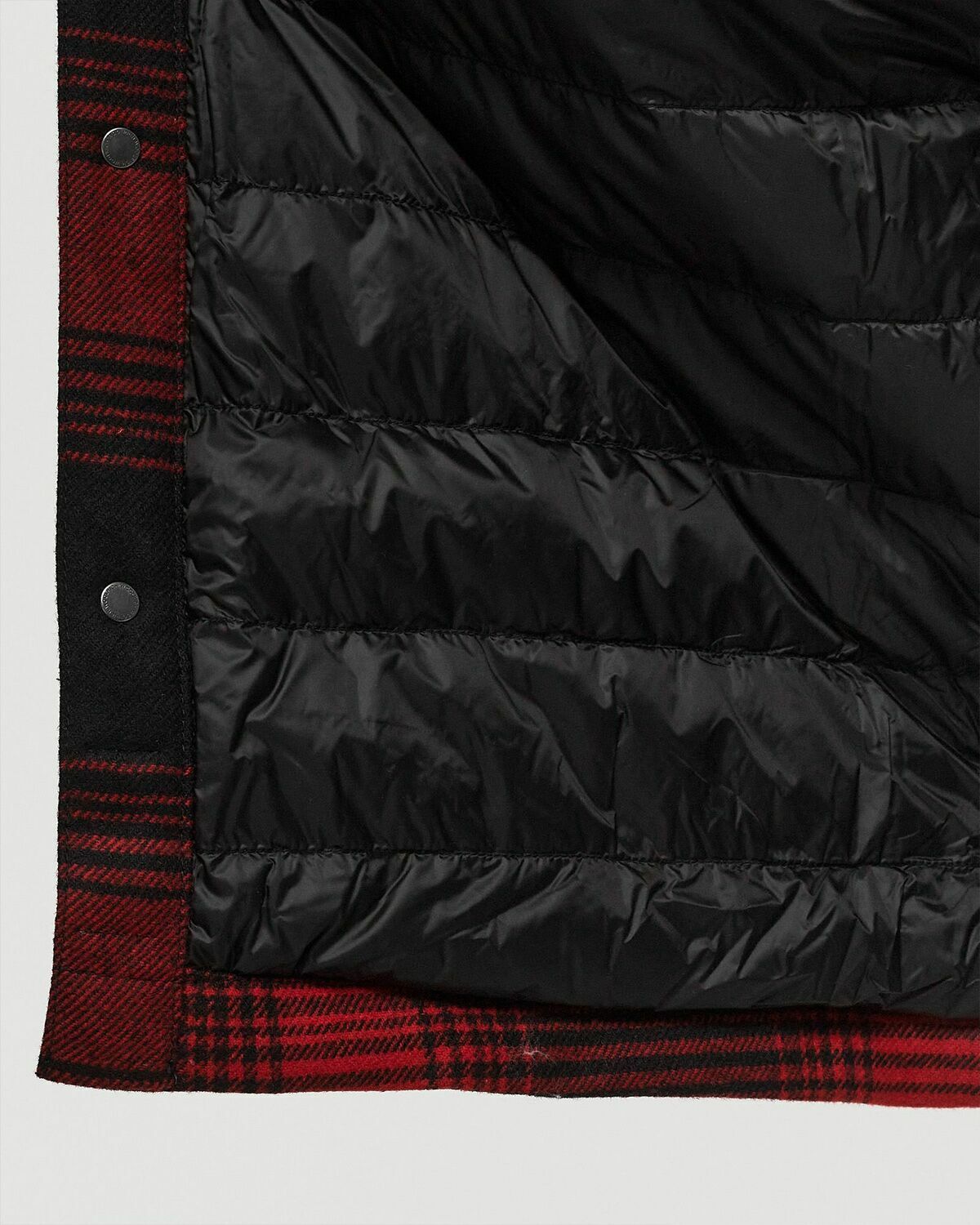 Woolrich Alaskan Wool Check Overshirt Red Overshirts Woolrich