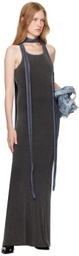 Y/Project Gray Multiscarf Maxi Dress