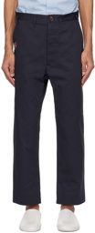 Vivienne Westwood Navy Embroidered Trousers