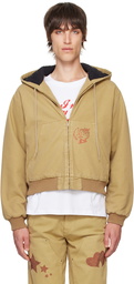 Sky High Farm Workwear Tan 'SH4U' Hooded Work Jacket