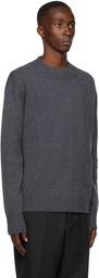 Margaret Howell Grey Merino Single Pocket Sweater