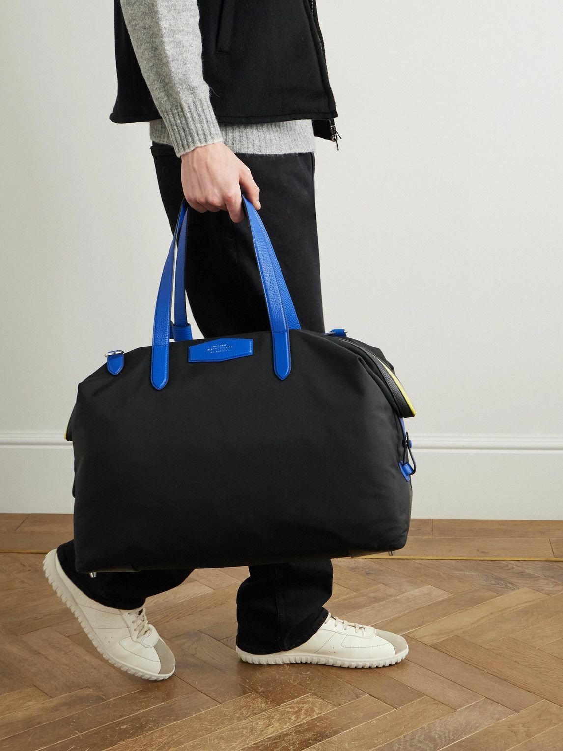 SMYTHSON - Norton Full-Grain Leather-Trimmed Nylon Weekend Bag