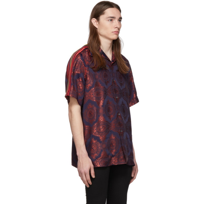 Gucci Red & Navy Bowling Shirt for Men