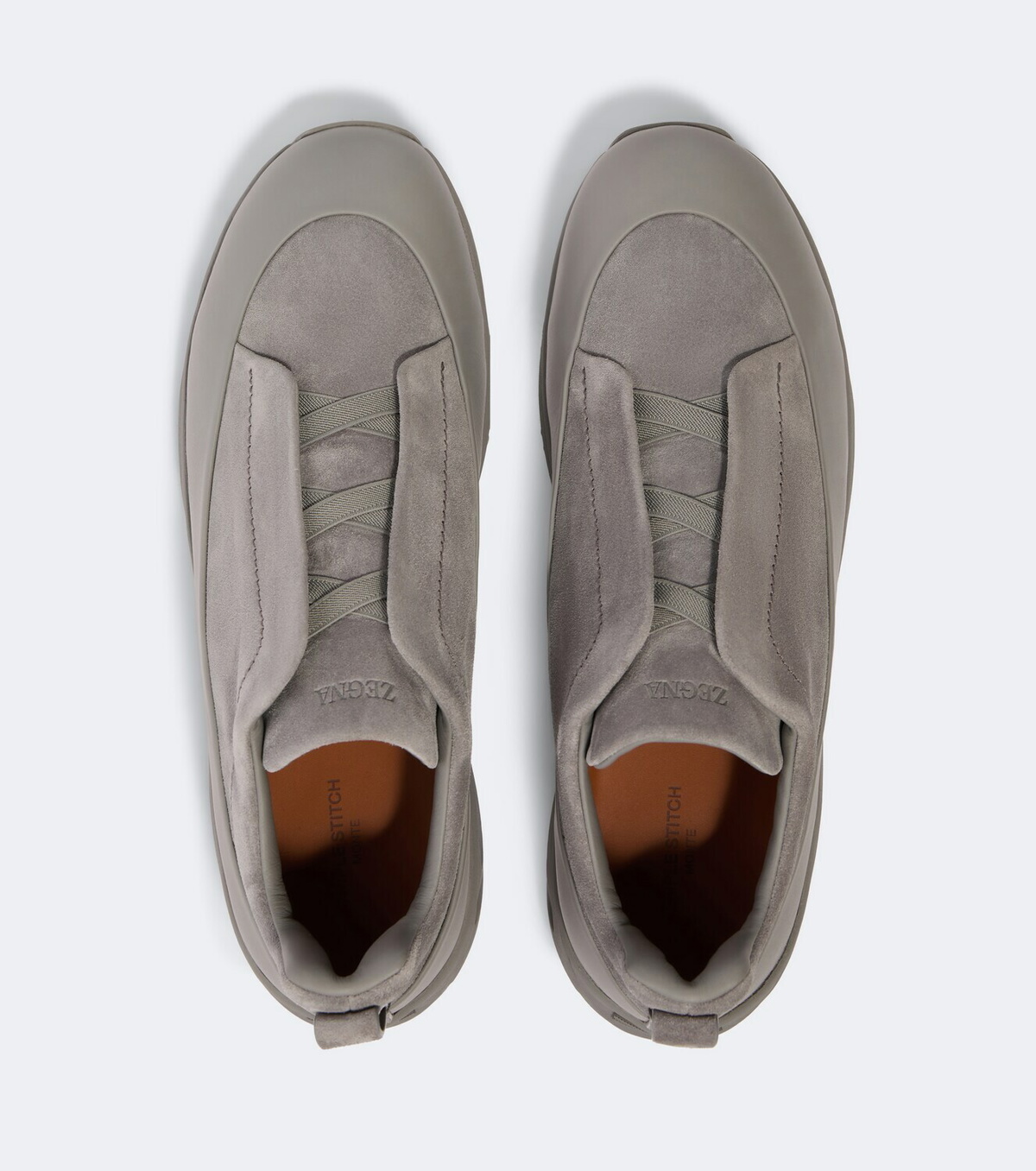 Zegna Triple Stitch Monte suede slip-on sneakers