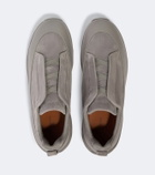 Zegna Triple Stitch Monte suede slip-on sneakers