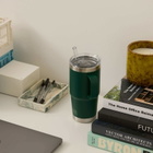 YETI 25oz Rambler Straw Mug in Black Forest Green 