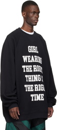 VAQUERA Black Oversized Sweatshirt