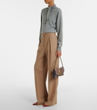 Valentino Garavani DeVain Small embroidered denim shoulder bag