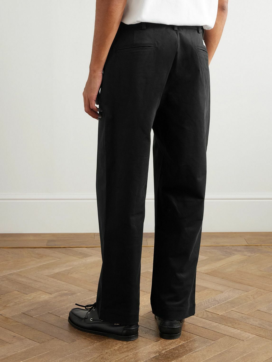 Ghiaia Cashmere - Straight-Leg Cotton Chinos - Black