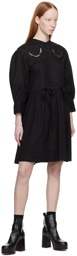 See by Chloé Black Embroidered Minidress