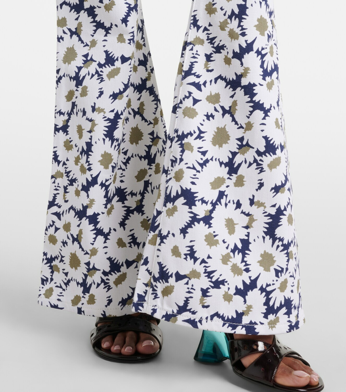 Jean Paul Gaultier Floral flared jeans