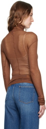 BITE Brown Ribbed Turtleneck