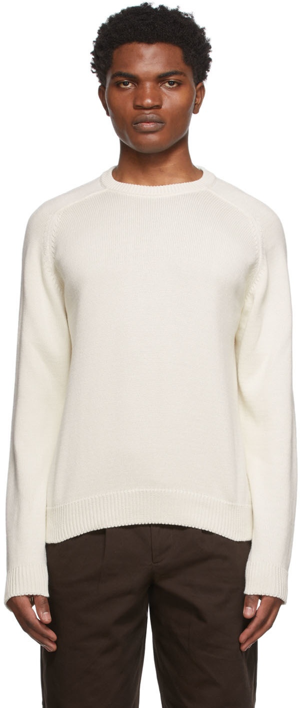 Noah Off-White Cotton Sweater Noah NYC