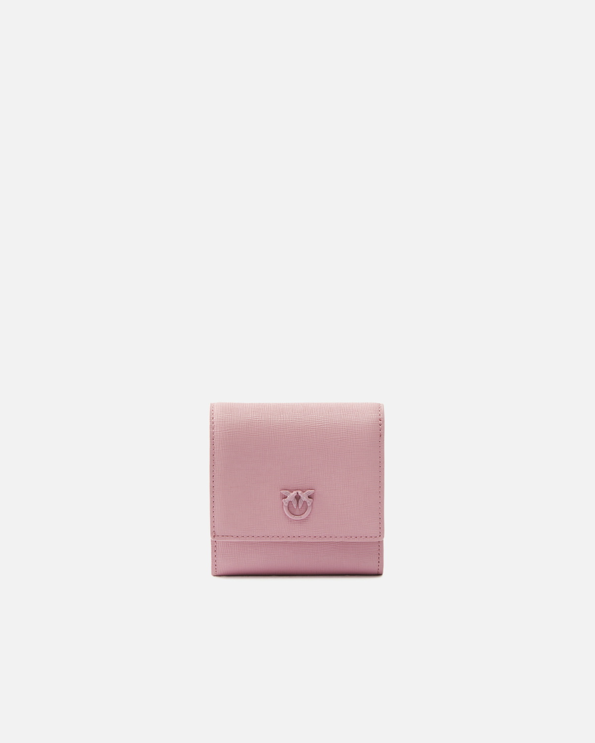 Pinko Square Saffiano Leather Coin Purse Purple Block Color