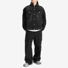 VETEMENTS Men's 3D Logo Hooded Denim Jacket in Black