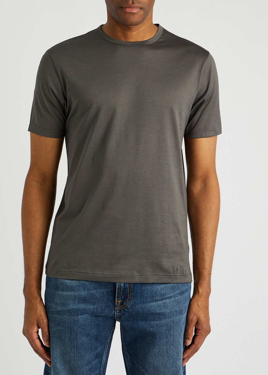 Sunspel Cotton T-shirt Charcoal