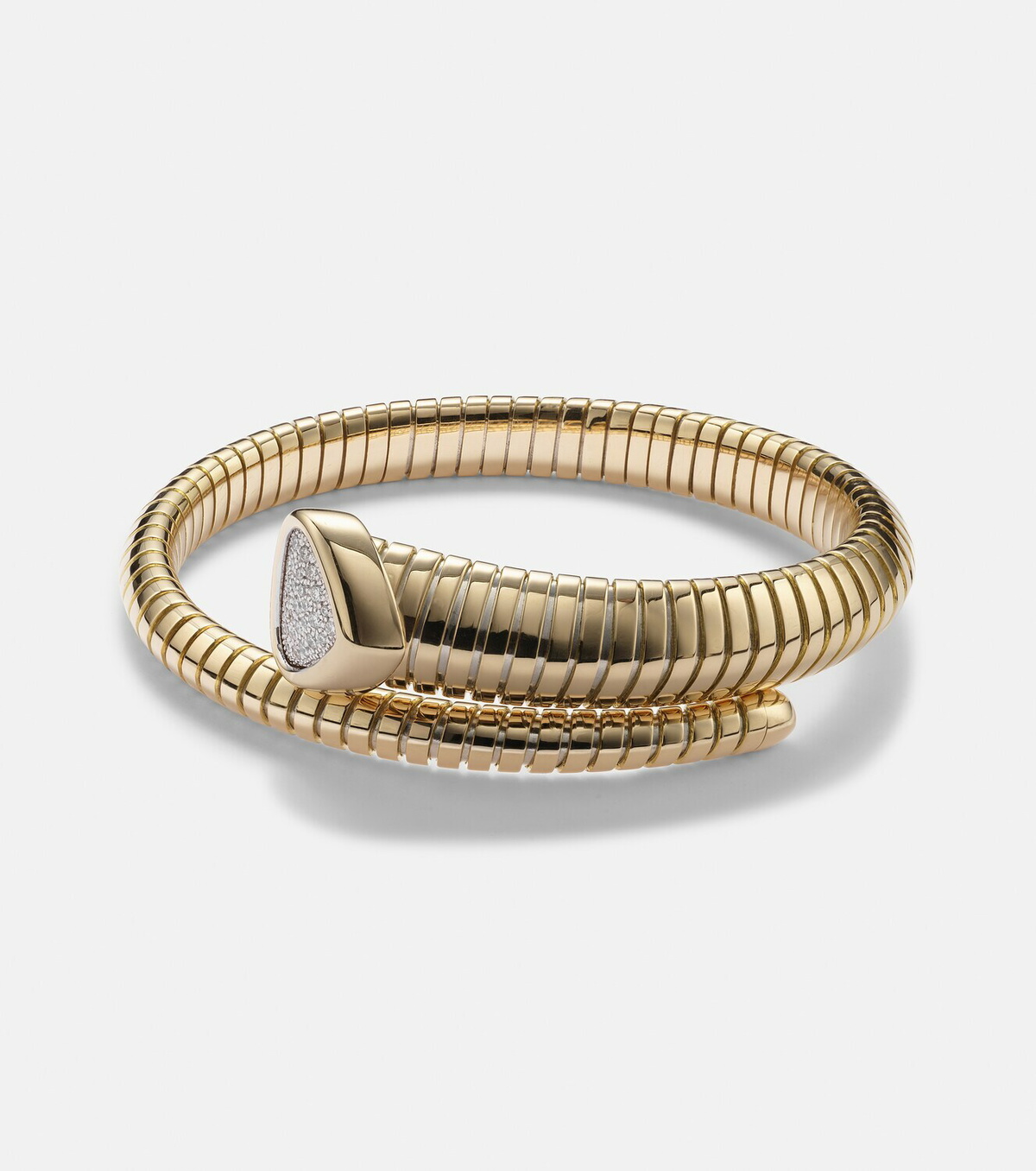 Marina B Trisola Trumpet 18kt gold bangle with diamonds