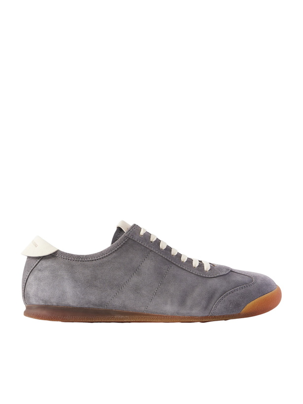 Photo: Officine Creative - Hazel 001 Leather-Trimmed Suede Sneakers - Gray