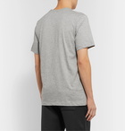 NIKE - Logo-Embroidered Mélange Cotton-Jersey T-Shirt - Gray