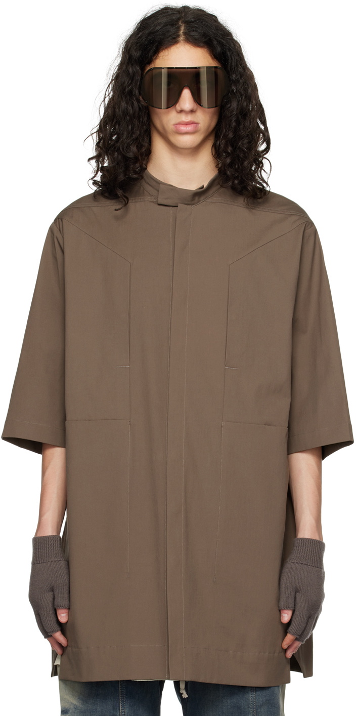 Rick Owens MAGNUM  SHIRT マグナムシャツ 48 Rick Owens Gray Magnum Shirt Rick Owens