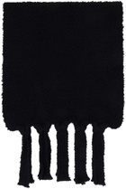 Song for the Mute Black Bouclé Scarf