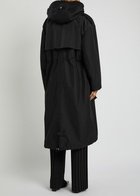 High Polonaise Hooded Cotton-blend Parka Black