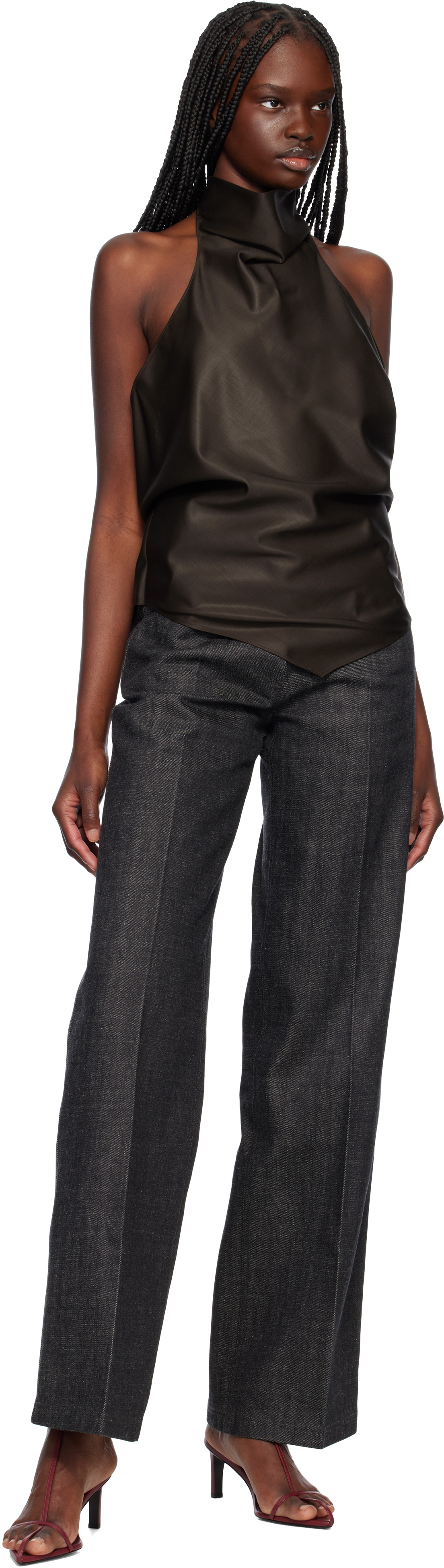GIA STUDIOS Brown Yem Blouse