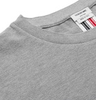 Thom Browne - Grosgrain-Trimmed Cotton-Piqué T-Shirt - Men - Gray