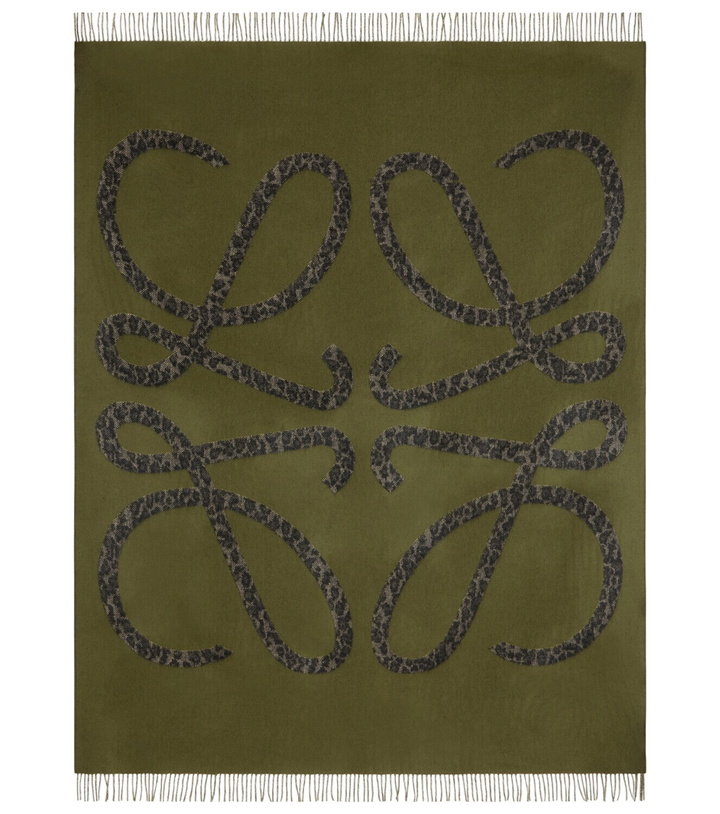 Photo: Loewe Anagram fringed wool and cashmere blanket