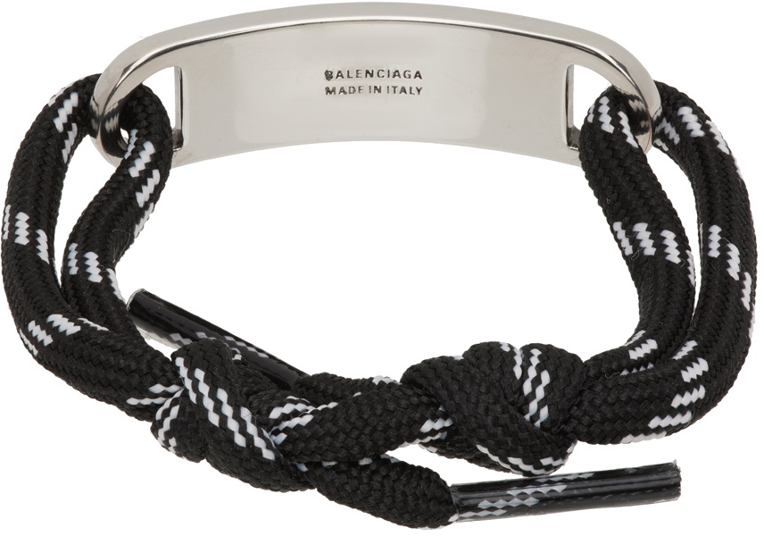 Balenciaga Black & White Plate Bracelet
