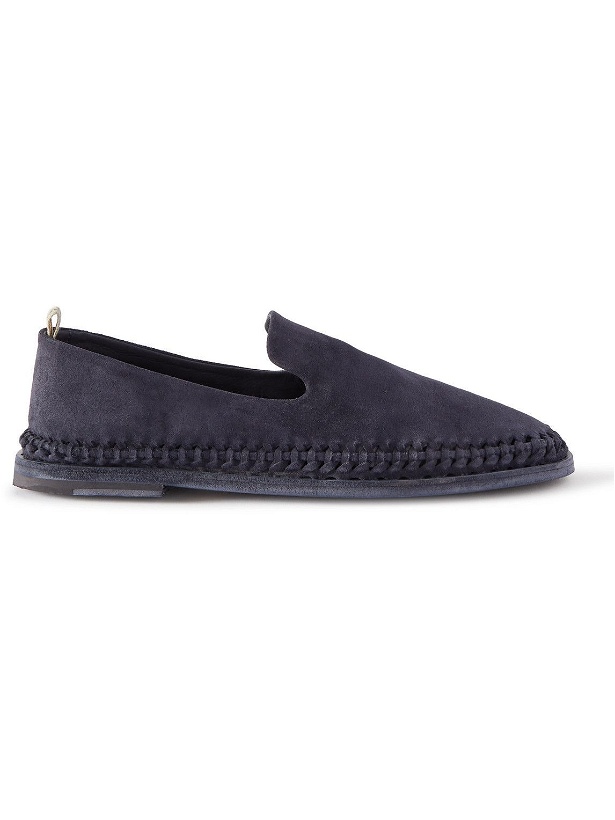 Photo: Officine Creative - Miles Braided Suede Loafers - Blue