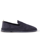 Officine Creative - Miles Braided Suede Loafers - Blue