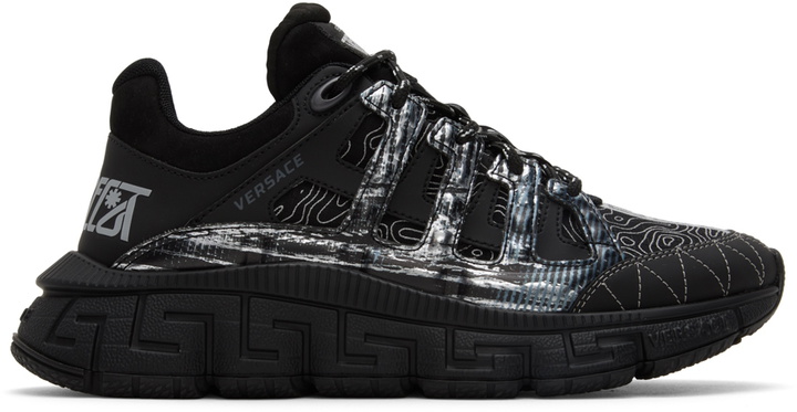 Photo: Versace Black Trigreca Sneakers