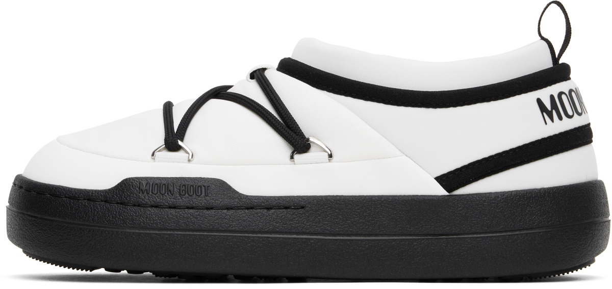Moon Boot White & Black Park Icon Loafers
