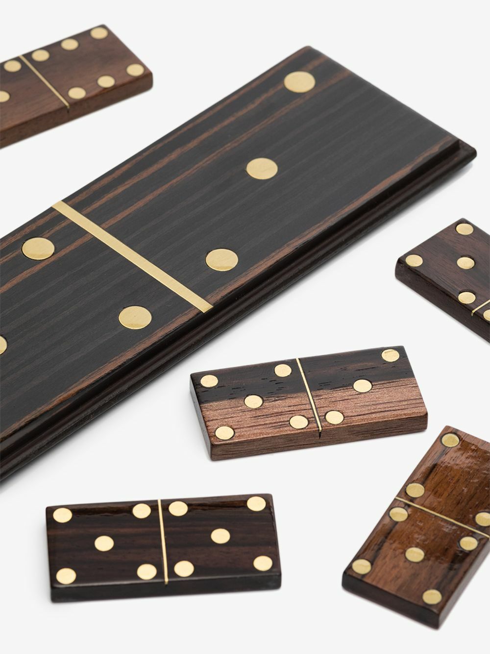L'Objet Gold-Tone Deco Dominoes Set