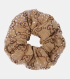 Gucci GG Canvas crystal-embellished scrunchie