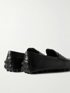 Tod's - Gommino Shearling-Lined Leather Driving Shoes - Black