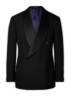 Ralph Lauren Purple label - Slim-Fit Shawl-Collar Double-Breasted Wool Tuxedo Jacket - Black